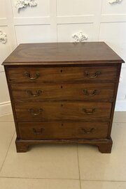 Antique Quality Mahogany Chest Of 4 Drawers