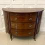  Antique Quality Mahogany Demi Lune Shaped Commode