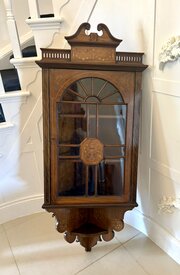 Antique Quality Rosewood Hanging Corner Cabinet