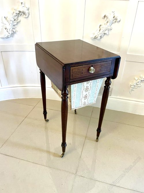 Antique Regency Freestanding Sewing Table Antiques Atlas