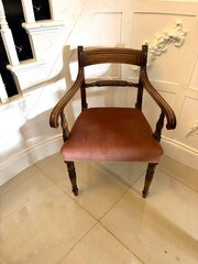 Antique Regency Mahogany Armchair / Desk Chair