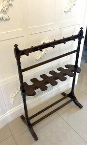 Antique Regency Mahogany Boot Rack Stand Hall