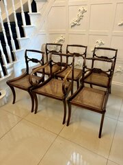 Antique Regency Mahogany Dining Chairs Set Of Six