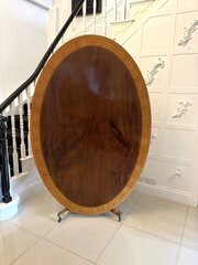 Antique Regency Style Mahogany Oval Dining Table