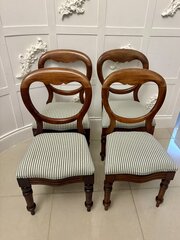 Antique Set Of 4 Quality Mahogany Dining Chairs