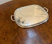 Antique Silver Plated Drinks Serving Tray