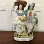 Antique Staffordshire Flatback of a Country Couple