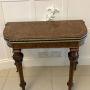 Antique Victorian Burr Walnut Card Console Table