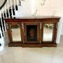 Antique Victorian Burr Walnut Marquetry Sideboard