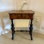 Antique Victorian Burr Walnut Sewing/Writing Table