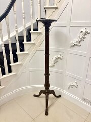 Antique Victorian Carved Mahogany Torchère 