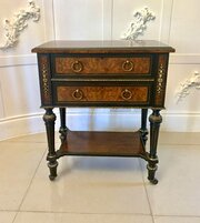 Antique Victorian Freestanding Amboyna Side Table