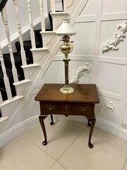 Antique Victorian Georgian-Style Oak Lowboy Table