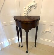 Antique Victorian Mahogany Fold Over Side Table