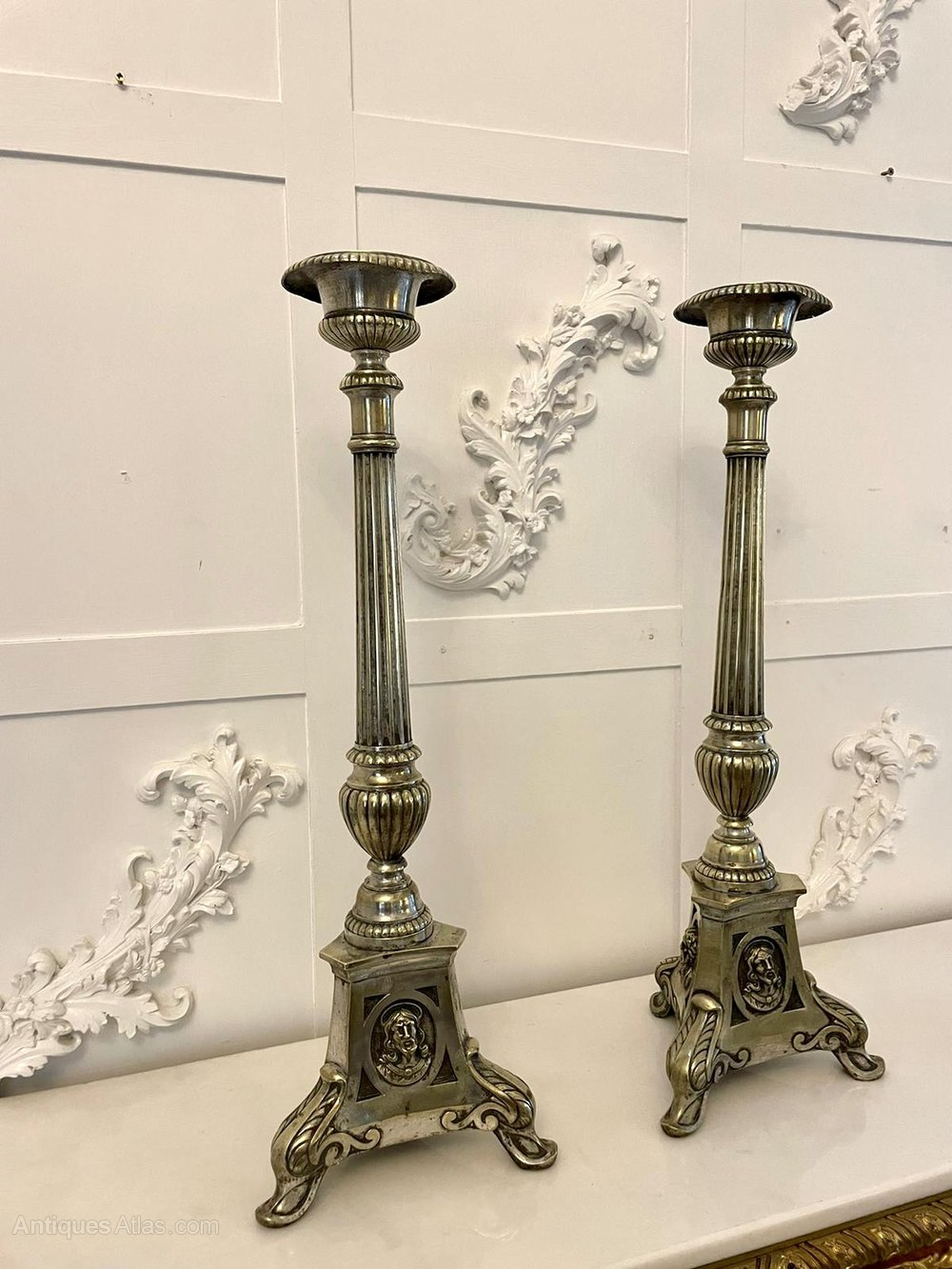 Antiques Atlas Antique Victorian Quality Brass Candlesticks