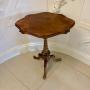 Antique Victorian Quality Burr Walnut Lamp Table