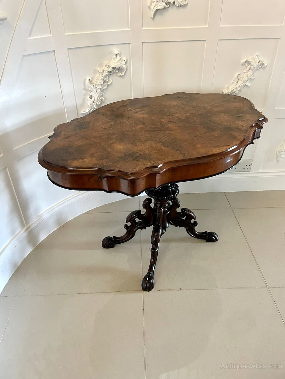 Antique Victorian Quality Burr Walnut Centre Table Antiques Atlas