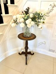 Antique Victorian Quality Carved Oak Lamp Table