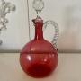 Antique Victorian Quality Cranberry Glass Decanter