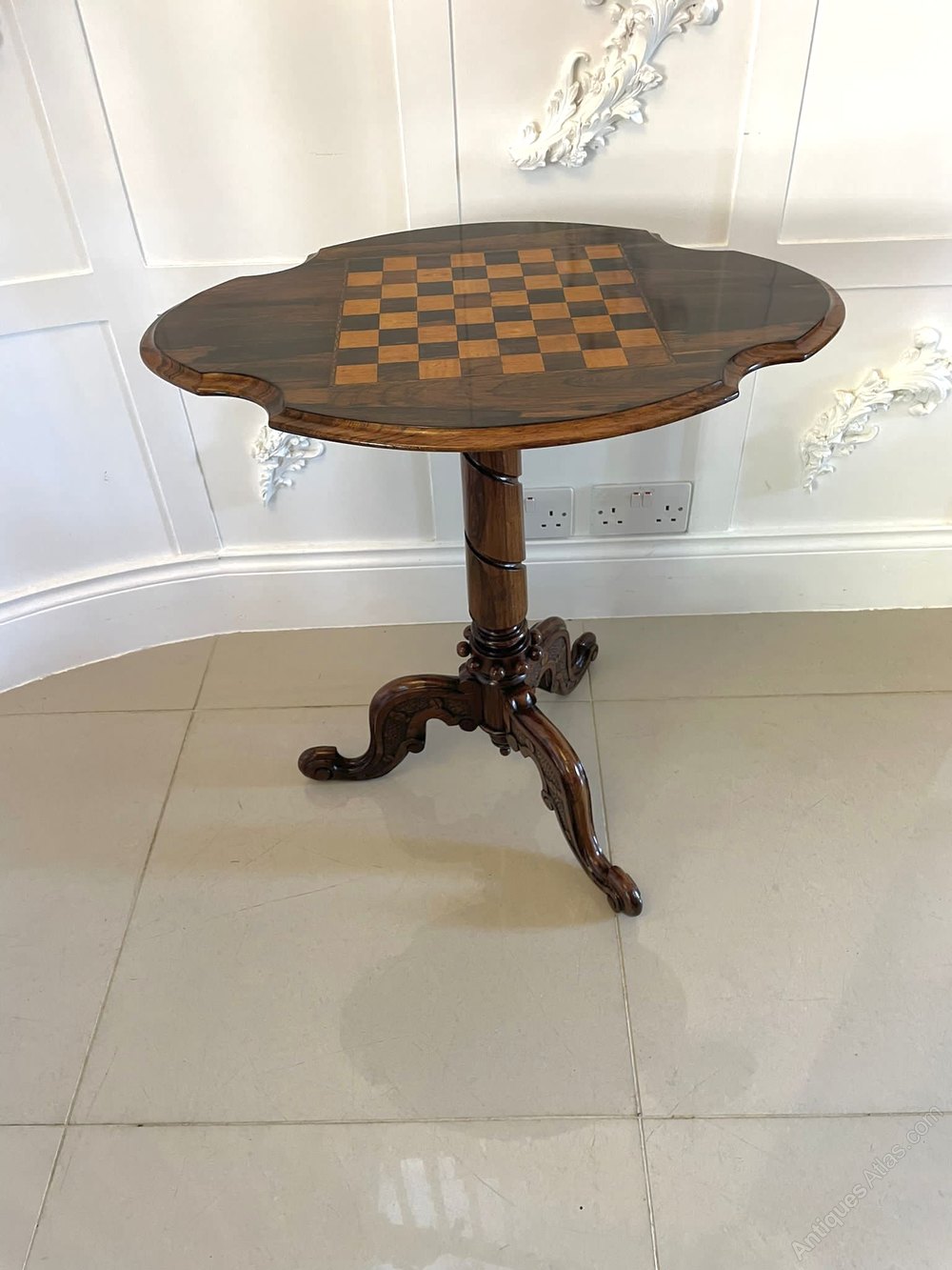 Antique Victorian Quality Rosewood Games Table Antiques Atlas
