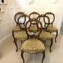 Antique Victorian Set of 6 Walnut Dining Chairs
