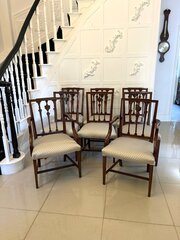 Antique Victorian Set of 8 Mahogany Dining Chairs