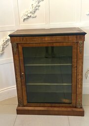 Antique Victorian Walnut Inlaid Pier Cabinet 