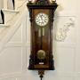 Antique Vienna Walnut Double Weight Wall Clock
