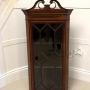 Antique Wall Hanging Corner Display Cabinet