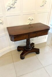 Antique William IV Quality Figured Card Table