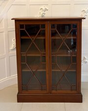 Antique  Mahogany Glazed Bookcase Display Cabinet
