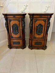  Exhibition Quality Pair Of Antique Pedestals