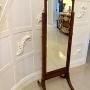 Fine Quality Antique Walnut Cheval Mirror