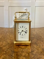 Large Antique Quality Brass Carriage Clock