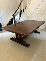 Large Antique Quality Oak Refectory Dining Table