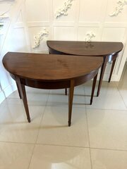 Large Pair Of Antique Mahogany Console Tables