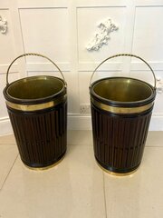 Pair Of Antique Irish 19th Century Log Buckets
