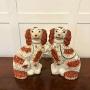 Pair of Antique Staffordshire Spaniel Dogs