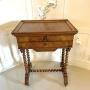   Quality Antique Victorian Burr Walnut Work table
