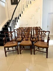 Twelve Antique Victorian Mahogany Dining Chairs