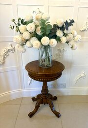 Unusual Antique Burr Walnut Plant / Lamp Table