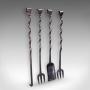 4 Antique Country House Inglenook Fire Tools
