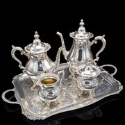 5 Piece Vintage Tea Service, American, Coffee, Tea