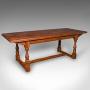 6 Seat Antique Dining Table, English, Oak, Country
