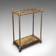 Antique 10 Division Stick Stand, English, Brass