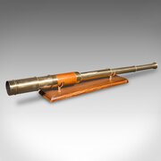 Antique 3 Draw Telescope, English Brass, Victorian