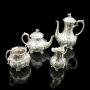 Antique 4 Piece Tea Service, English, Silver Plate