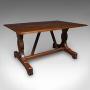 Antique 6 Seat Dining Table, English, Oak, Gothic