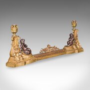 Antique Adjustable Fireplace Fender, English