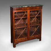 Antique Astragal Glazed Bookcase, English, Display